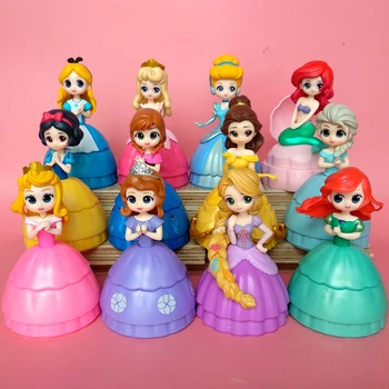 Naujo Užšaldyti princesė Qposket Lėlės staigmena lauke Elsa Anna Rapunzel Gražuolė snieguolė Veiksmų Skaičiai Pvc Anime Lėlių Kolekcija