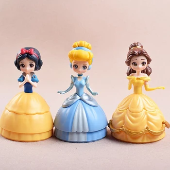 Naujo Užšaldyti princesė Qposket Lėlės staigmena lauke Elsa Anna Rapunzel Gražuolė snieguolė Veiksmų Skaičiai Pvc Anime Lėlių Kolekcija