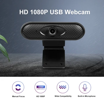 1080P Web Kamera Full HD Mini Web kamera Auto Focus Kompiuterio, Fotoaparato, KOMPIUTERIO Darbalaukį Kamera su Mikrofonu, USB Video, Live Transliacijos