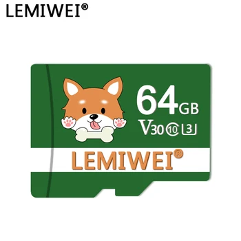 Lemiwei Flash Kortelės 64GB Pet Serijos Šuo Mini Kameros Kortelę 32GB TF Kortelę C10 V30 16GB 8GB U1 Už Mobilųjį Telefoną Vairavimo diktofonas