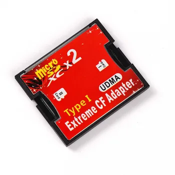 Dual Port Lizdą, TF Micro SD SDHC su Kraštutiniais I Tipo CF (Compact Flash Atminties Kortelės Skaitytuvas Adapteris Keitiklis