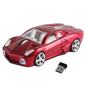 Belaidžio Automobilio Formos Pelė 2,4 Ghz, USB Kompiuterio Pelių Mini 3D Ergonomiškas Žaidimų Pelės 1600 DPI Office Optinis Mause Laptopo Mac