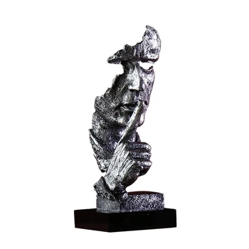 Šiaurės Dervos Tyla Kaukė Statula Tyla-Auksas Statulėlės Abstrakti Skulptūra Kaukė Skulptūra 