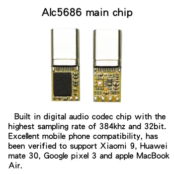 XIAOFAN ab05type ausinių adapteris 3.5 / 2.5/4.4 vpk digital 