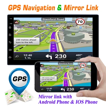 1 DIN Kolonėlė Automobilio Stereo Radijas Android 9.1 7 Colių Susisiekti Ekranas FM Quad-Core GPS Navigacijos MP5 Player