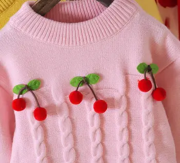 1pc vaikų mergaičių drabužiai mergaitėms ilgomis rankovėmis megztinis kūdikių mergaičių mielas top rudens pavasario rudenį merginos megztinis braškių