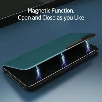 Odos Smart View Window Flip Case For Samsung Galaxy A10 A10S A20 A20S A30 A30S A40 A50 A50S A70 A70S A51 A31 A71 A81 A91 Atveju
