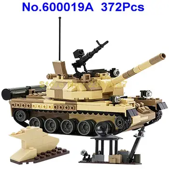 372pcs karo karinės automobilio baką paprasto t-62 3 blokai Žaislas