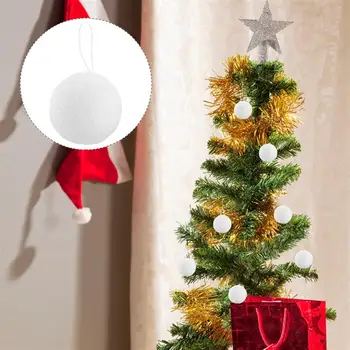 12 Vnt Kalėdų Kabinti Pakabučiai Kūrybos Dekoro Kamuolius Kalėdų Eglučių Papuošalai Baltos Putos Kalėdų Kamuolys Dekoravimas Ornamentais