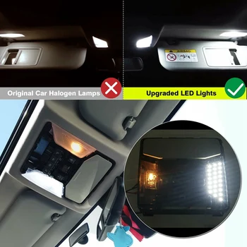 Automobilių Balta LED Interjero Atnaujinimo Šviesos Lempos Lemputė Rinkinys, skirtas 