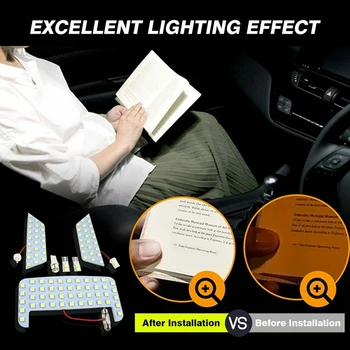 Automobilių Balta LED Interjero Atnaujinimo Šviesos Lempos Lemputė Rinkinys, skirtas 