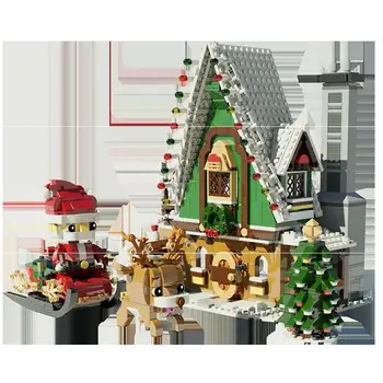 Žiemos Elf Klubas Namuose Kalėdų Blokai Suderinama su 10275 Santa šiaurės Elnių Kamanas Pilis Kūrybos Dovana Žaislas Vaikams