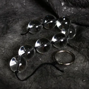 25-28mm pyrex stiklo analinis granulės makšties kamuolys string butt plug kristalų dildo netikras penis suaugusiųjų sekso žaislai, gėjų, moterų, vyrų masturbuotis