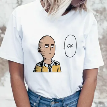 Vienas smūgis vyras marškinėliai t-shirt marškinėlius viršuje juokinga ulzzang harajuku grafinis korėjos tees moterų drabužių moterims