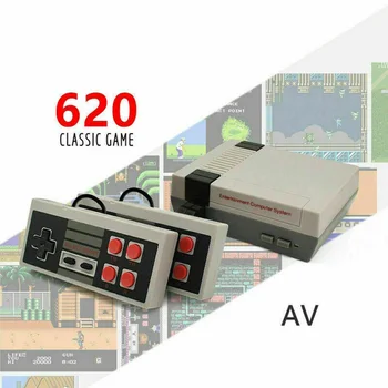 Retro Klasika Vaizdo Žaidimų Konsolės, AV Išėjimas Mini NE Konsolės 620 1 Built-in Prijungti ir Žaisti Vaizdo Žaidimus, 2 Kontroleriai vaikams