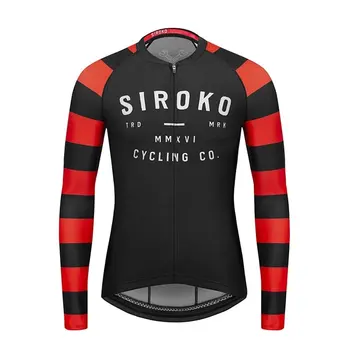 Siroko Žiemos ilgos rankovės Mokymo Džersis unisex kelių dviračių drabužių Maillot 2020 m. dviračių Dviračių Džersis rinkinys Aksomo maillot