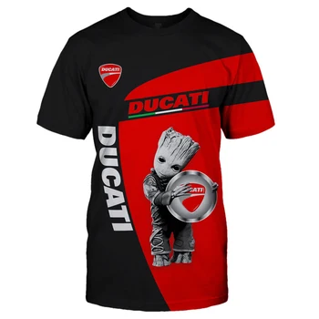 DUCATI-2020 metų Vasaros marškinėliai žmogus Nauja, vyriški T-shirt 3D Palaidinukė 3D Spausdinimo Trumpas Rankovės Hip-Hop ' O-Kaklo Viršūnes tees vyrų drabužiai.