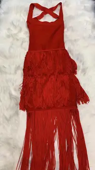 Moterų, Prabangos 2020 M Sexy Backless Raudonas Kutas Maxi Ilgas Tvarstis Suknelė Dizaineris Elegantiškas Vakaras Šalis Suknelė Vestido