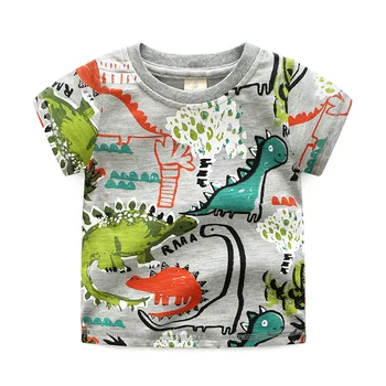 Aukštos kokybės Prekės Vasaros berniukai mergaitė marškinėliai Juros periodo Pasaulyje dinozaurų Spausdinimo, Medvilnės Vaikai Tees viršūnes, vaikiški Drabužiai, Vaikų drabužiai