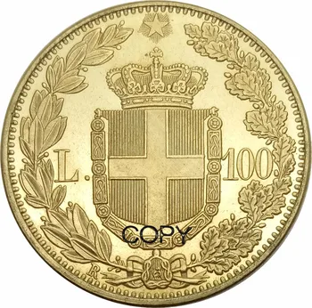 Italija 100 Lire Umberto I 1883 R 1888 R 1891 R 3pcs Paketą Pardavė Žalvario Metalo Kopijuoti Monetas