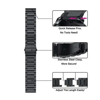 Greitai Išleidimo Kaiščiais 24mm Milano plieno Žiūrėti Diržas skirtas Suunto Traverse Alfa Watchband Suunto 9/Baro 
