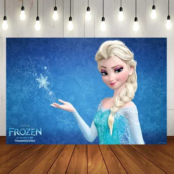 Karšto Animacinių Filmų Užšaldyti Anna Elsa Princesė Šalies Nuotrauka Fone Sniego Karalienė Spalvingų Tapetų Gimtadieniu, Baby Shower Backdrops