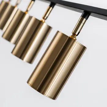 Aukso Umbra Sieniniai šviestuvai Kabo LED Prožektoriai, Lempos GU10 Šiaurės Modernus Dizainas valgomasis kambarys metalo šviestuvas, pakabos