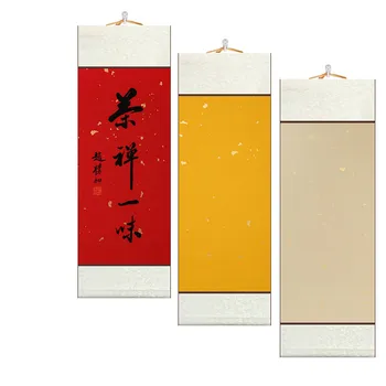 Golden Vietoje Tapybos Ryžių Popieriaus Kryptis Kinų Kaligrafija Kabinti Pažymėkite Kinų Pavasario Festivalio Puošmena Kabo Ašis