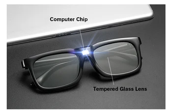 0.1 S Smart Photochromic Poliarizuoti Akiniai nuo saulės Grūdinto Stiklo Ekranu, Akiniai nuo saulės Vairuotojo Šaudymo Žvejybos Vairavimo Žirgais