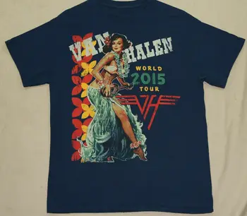 Perspausdinti Van Halen M. Pasaulio Kelionių Medvilnės Black vyriški 23Xl Marškinėliai