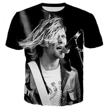 3D Atspausdintas Nirvana Vasaros Mados marškinėliai Vyrams/moterims Roko Streetwear Marškinėlius Berniukas O-neck Tee Vyrų Drabužiai 2019 Viršūnes Negabaritinių 5XL