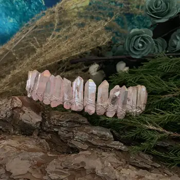 Plaukų Aksesuarai Žalio Natūralaus Crystal Crown Wicca Plaukų Juosta Raganavimas Aksesuarai, Vestuviniai Papuošalai Šalis Dekoro Dovanos