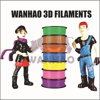 WANHAO PLA Gijų 1.75 mm 1KG/Roll 28 Spalvų Pasirinkimas Visiems FDM 3D Spausdintuvas 1.75 mm PLA/PETG/PVA, Plastiko