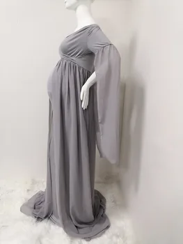 Naujas Shoulderless Motinystės Suknelės Už Nuotrauką Šaudyti Mielas Ilgai Nėštumo Suknelė Elegence Nėščioms Moterims Maxi Suknelė Fotografijos Rekvizitai