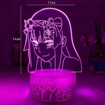 Nulis Du Paveikslas pagrindiniai kištukiniai naktinių lempų lizdai Anime 3d Lempa Vaikams, Vaikų Mergaičių Miegamasis Dekoro Šviesos Manga Dovana Naktį Šviesos Lempos Darling Į Franxx