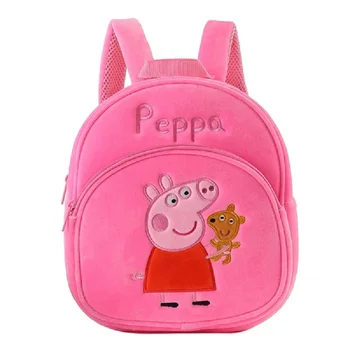 Nauja Peppa Pig Peppa George Kiaulių Pliušinis Bag Kuprinė Lėlės Žaislas Kawaii Kuprinės, Piniginės, Vaikų Darželis, Krepšys Vaiko Gimtadienio Dovana