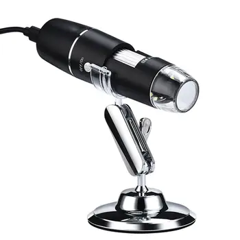 Mikroskopas 8 LED 1600X Kišeninis Nešiojamas Skaitmeninis Mikroskopas USB Sąsaja Elektronų Mikroskopus su 8 Led su Laikikliu