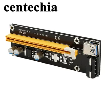 PCI-E PCI-E Express 1X iki 16X vaizdo plokštė Riser Card USB 3.0 Kabelio ilgintuvas su Maitinimo Bitcoin Litecoin Miner