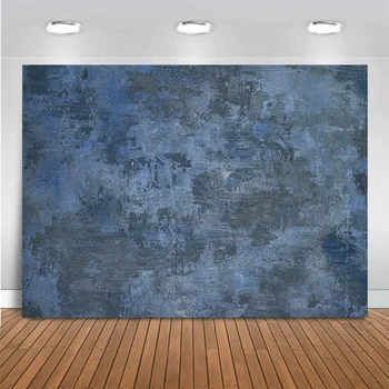 Tamsiai Mėlyna Cemento Sienos Fotografijos Fono Foto Studija Vientisos Spalvos Telefoną Nuotrauka Profesinės Backdrops