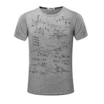 TX87 greitis parduoti vyriški trumpomis rankovėmis marškinėliai matematinė formulė, matematinės lygties spausdinti