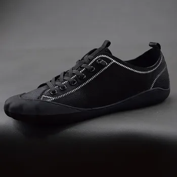 Vyriški batai tendencija naujas kvėpuojantis minkštas apačioje batai smėlio odos laisvalaikio bateliai šimtą vyriški batai valdybos batai