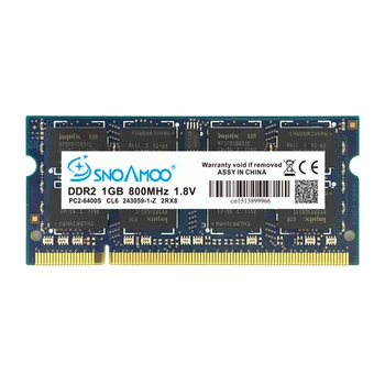 SNOAMOO DDR2 1GB 2GB 667MHz Laptopo Ram PC2-5300S 800MHz PC2-6400S 200Pin CL5 CL6 1.8 V 2Rx8 SO-DIMM Kompiuterio Atmintyje Garantija