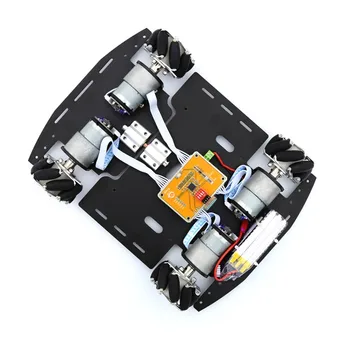 4WD 60mm Mecanum Varantys Robotas Automobilių Važiuoklės Komplektas 10Kg Apkrovos Arduino Raspberry Pi 