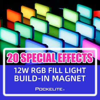 FalconEyes 12W RGB LED Mini Pocket Kamera, Šviesos, 16 Specialiųjų Efektų Režimai Nešiojamų Vaizdo/Foto/Produkto Fotografija F7