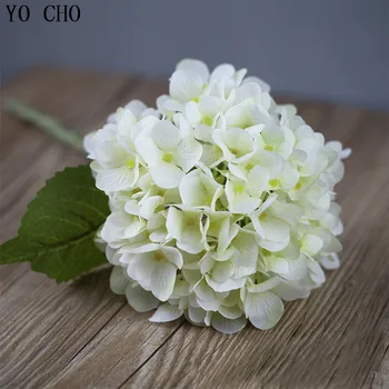 YO CHO Dideles Dirbtines Hydrangea Gėlių Puokštė Aukštos Kokybės Šilko Gėlių Namų Vestuves Sodo Puošmena Netikrą Gėlės