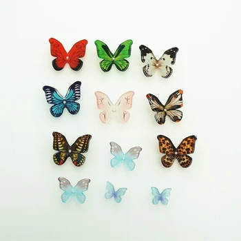 20pcs/daug Sumaišykite 10 spalvų naujos dervos drugelis 3D trimatis drugelis rekomenduojama 