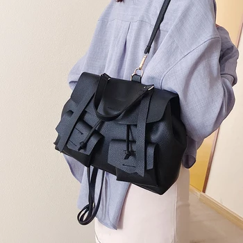 Elegantiška Moteriška Large Tote maišą 2020 Nauji Aukštos kokybės PU Oda Moterų Dizaineris Rankinės Didelės talpos Petį Krepšys