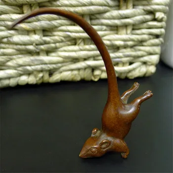 Antikvariniai Gryno Vario Long-tailed mouseTea Pet Stalo Ornamentas Pasisekė Namuose Papuošalų, Aksesuarų, Rankų Gyvūnų Figūrėlės Amatai
