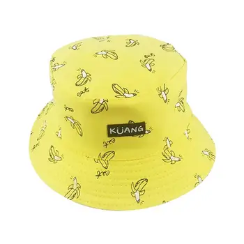 2020 Naujas Mados Atvėsti Vasaros Bananų Spausdinti Kibiro Kepurę Moterims Poliesteris Lauko Sūris Modelis Žvejybos Skrybėlę nuo Saulės, Kepurės gorro Bžūp