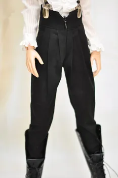 BJD doll priedai tinka 1/3 1/4 dydžio black baggy pants retro aukšto juosmens harlan kelnes kuprinė lėlės priedai